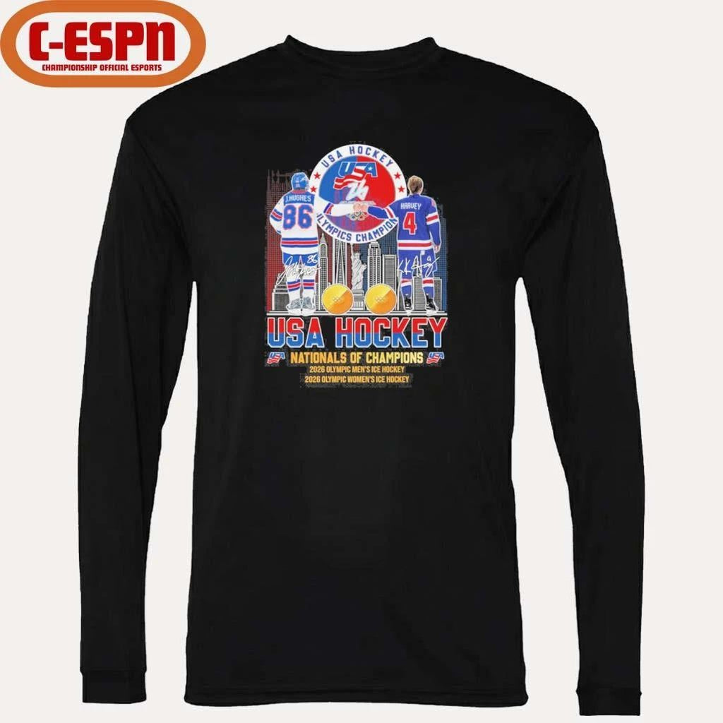 Jack Hughes And Caroline Harvey USA Hockey Nationals Of Champions Shirt