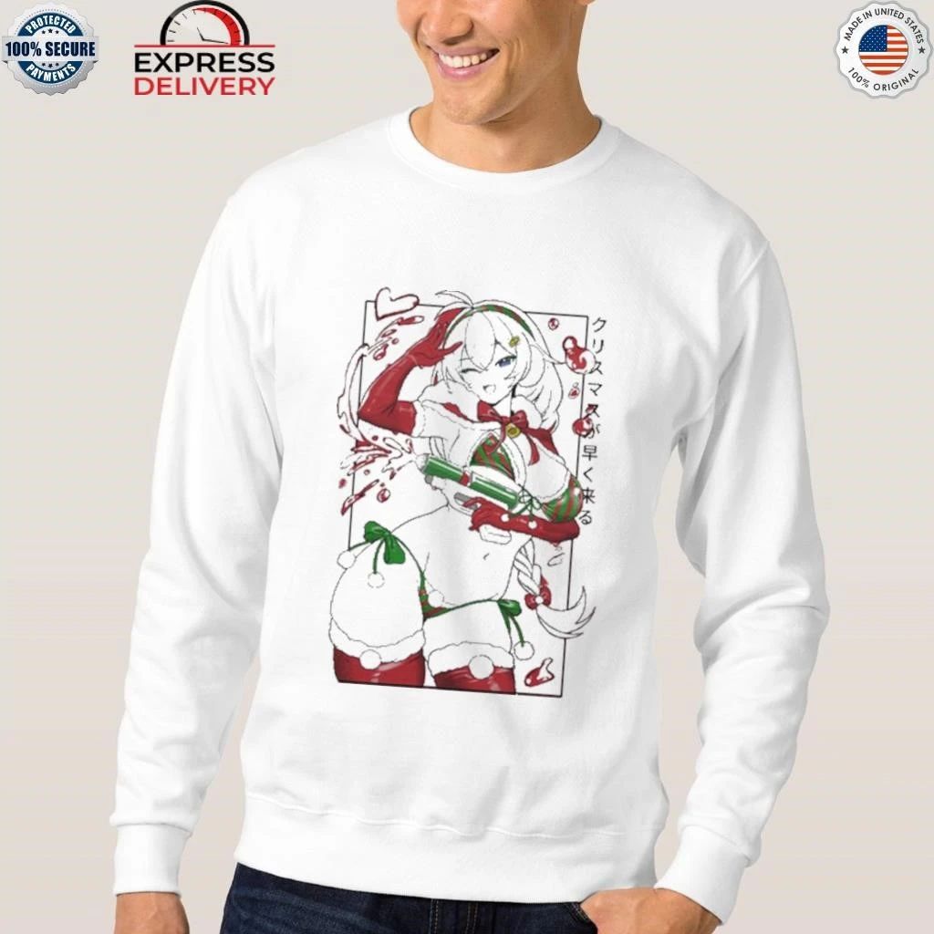 Gamer Supps Waifu July In Christmas Shirt