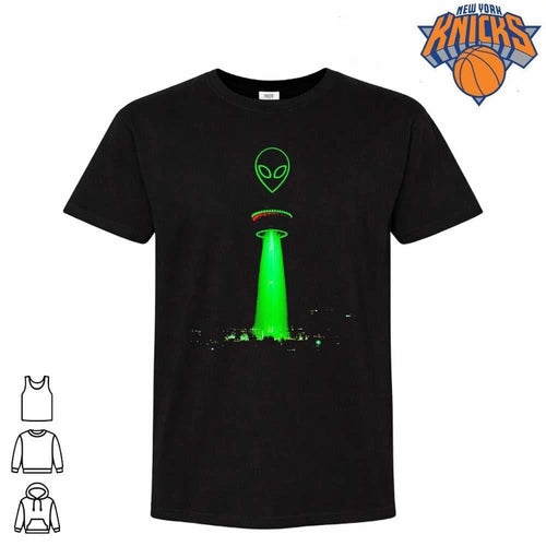 Alien UFO Abduction Tower Green Laser Light Victor Wembanyama Wemby Basketball Shirt