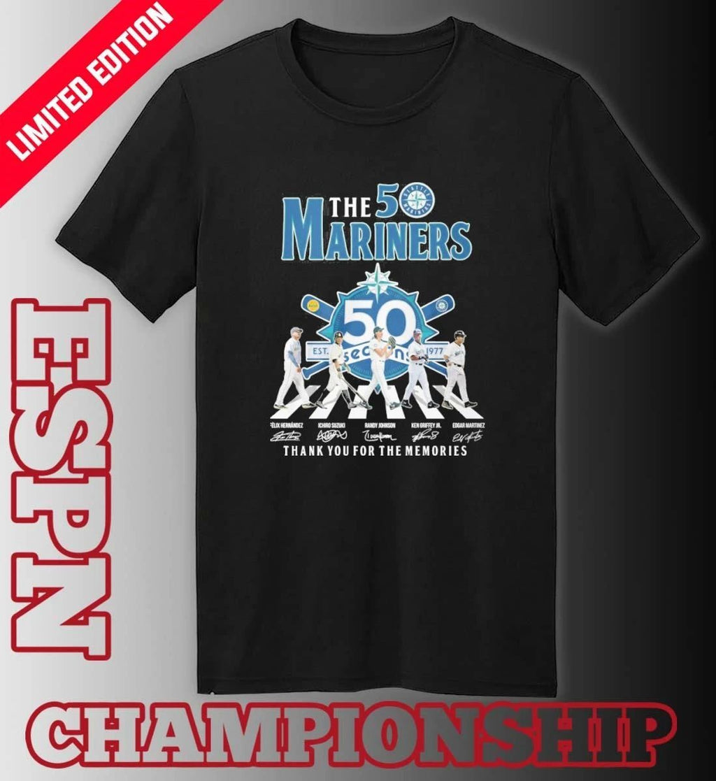 The Mariners Abbey Road 50th Seasons 1977-2026 Shirt