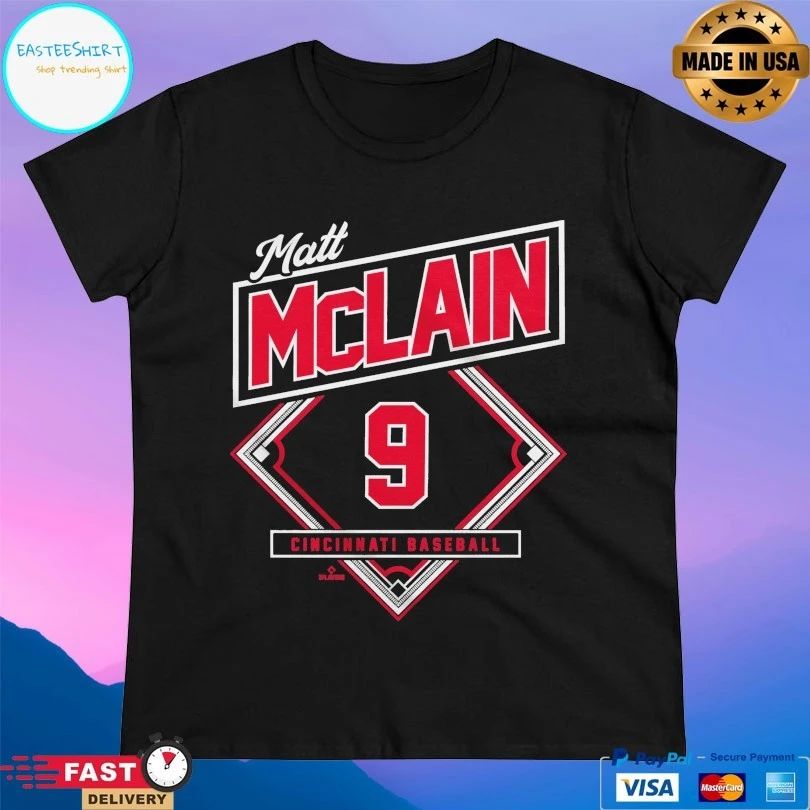 Matt Mclain 9 Cincinnati Baseball Classic Diamond T-shirts