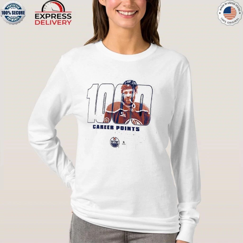 Leon Draisaitl Edmonton Oilers 1000 Career Points Legacy Shirt