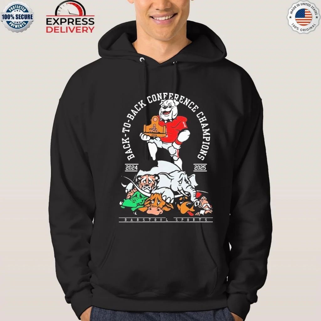 Georgia Bulldogs Back to Back Conference Champions 2025 Shirt