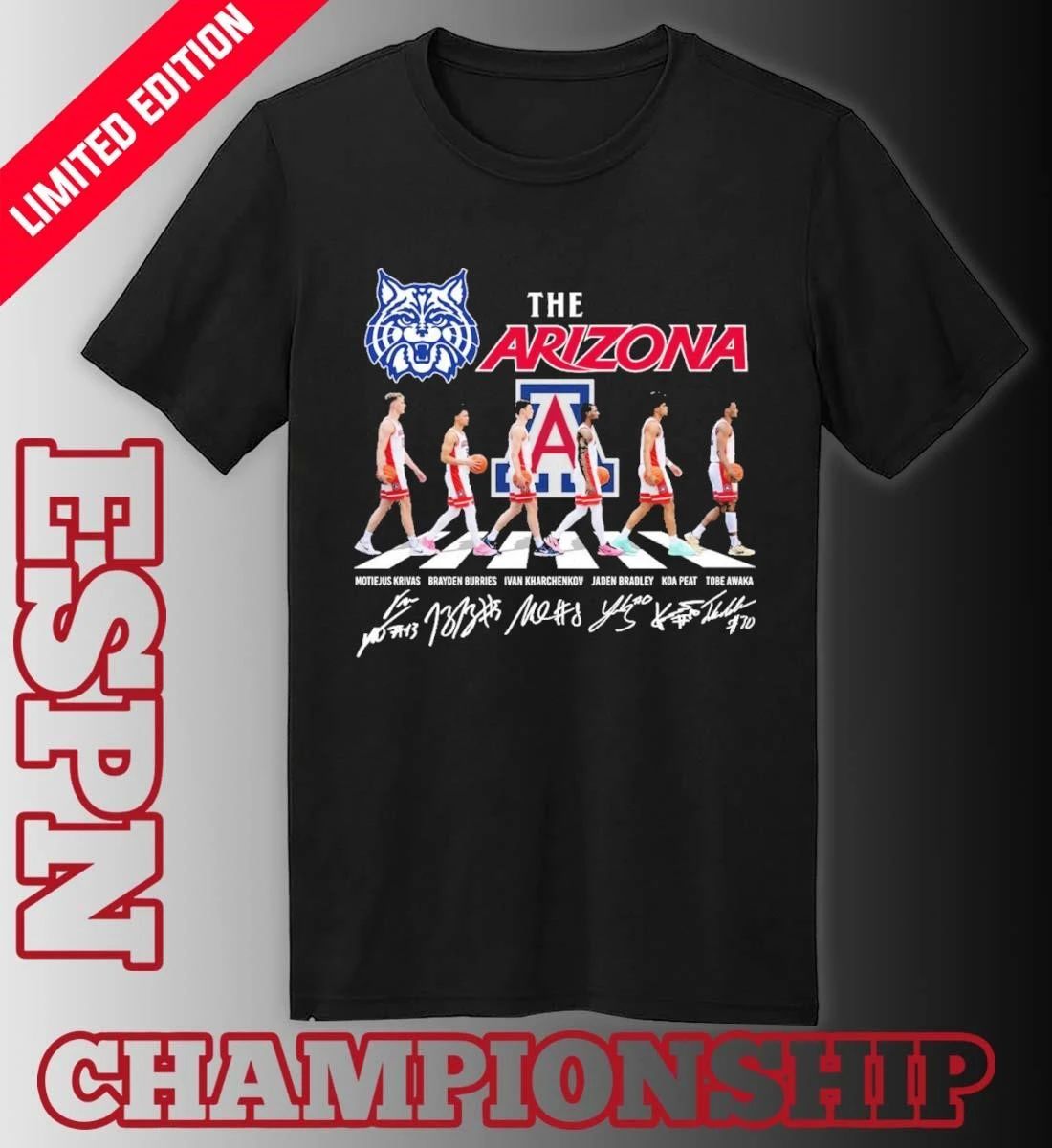 The Arizona Wildcats Men’s Basketball Abbey Road Shirt
