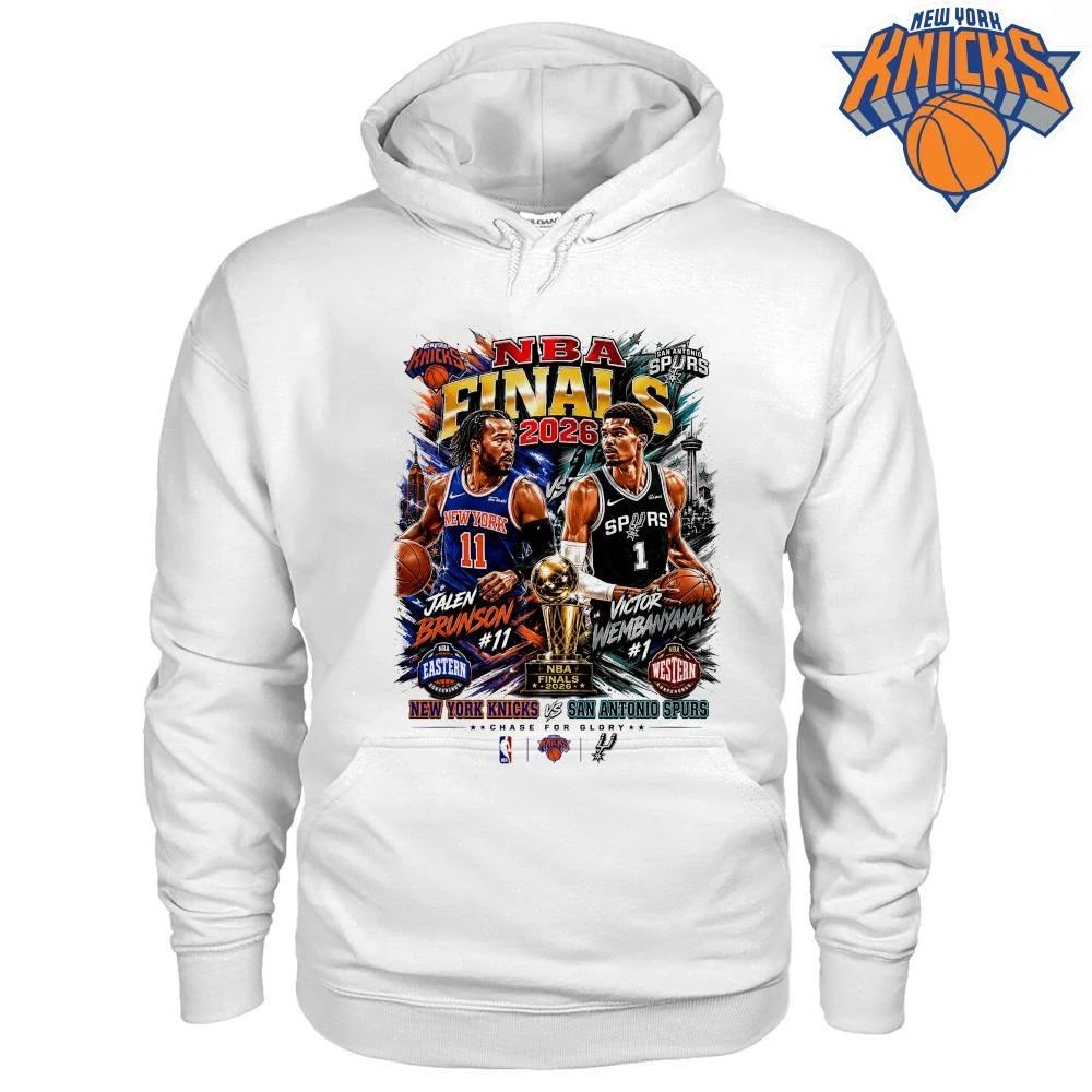 NBA Finals 2026 Game 1 New York Knicks vs San Antonio Spurs Jalen Brunson Victor Wembanyama Bootleg Vintage T Shirt