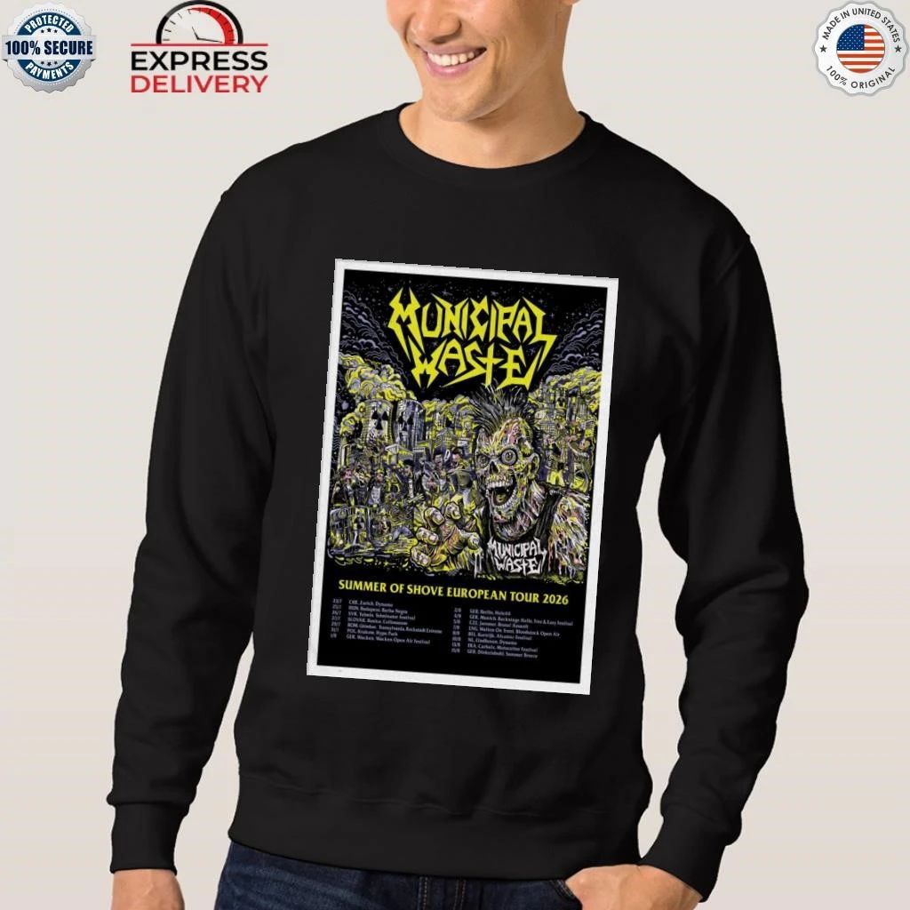 Municipal Waste Summer Of Shove European Tour 2026 Shirt