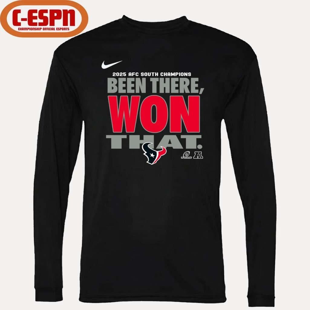 Been There, Won That Houston Texans AFC South Division Champions T-Shirt