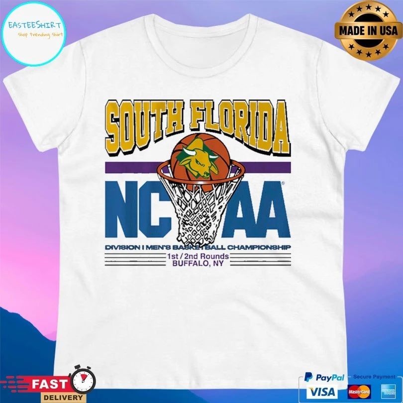 Usf Bulls Mbb South Florida 2026 Ncaa Division I Men’s Basketball Championship 1st 2nd Rounds Buffalo Ny Tournament Retro Vibes T-shirts