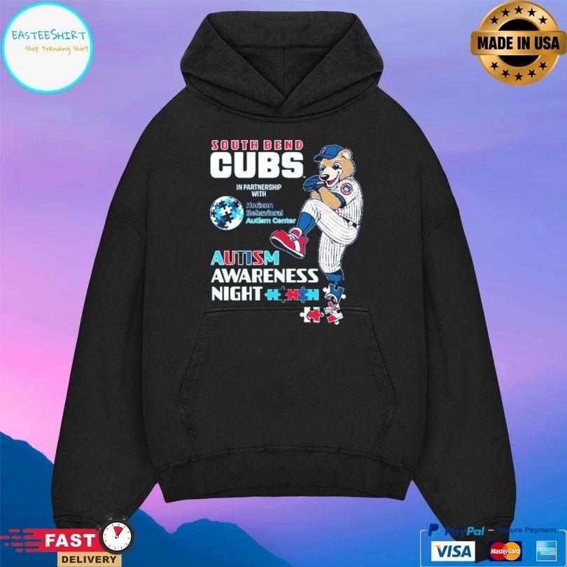 South Bend Cubs In Partnership With Horizon Behavioral Autism Center Autism Awareness Night T-shirts