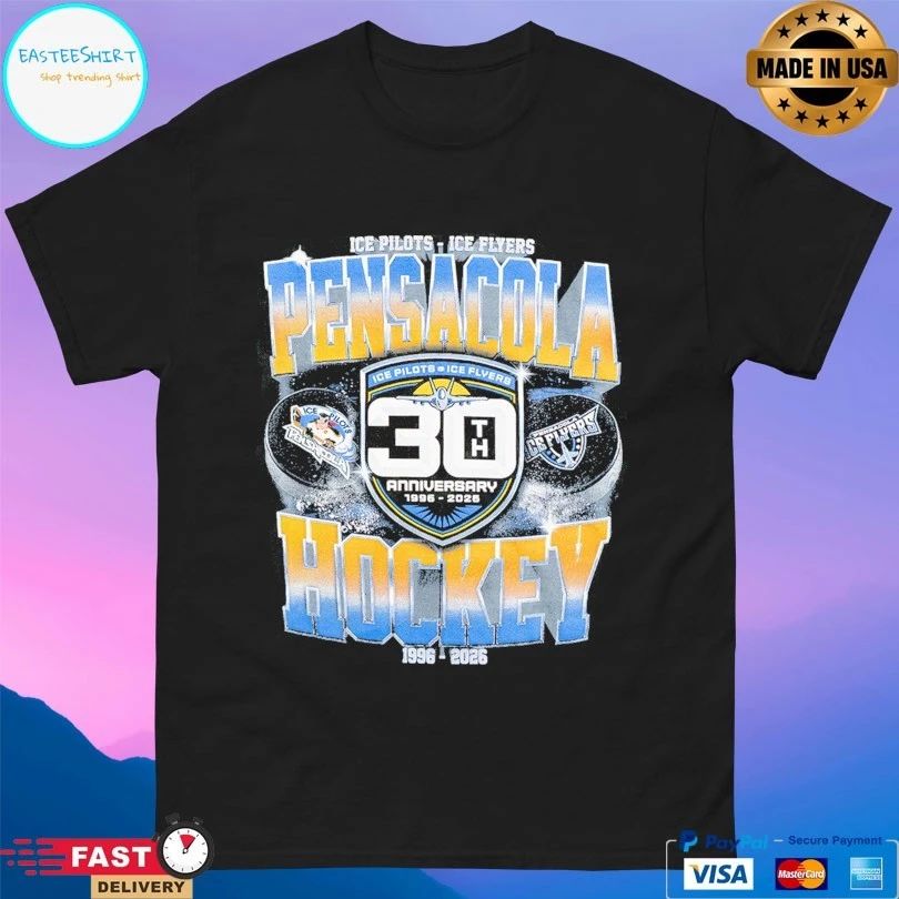 Ice Pilots Ice Flyers Pensacola Hockey 1996-2026 T-shirts