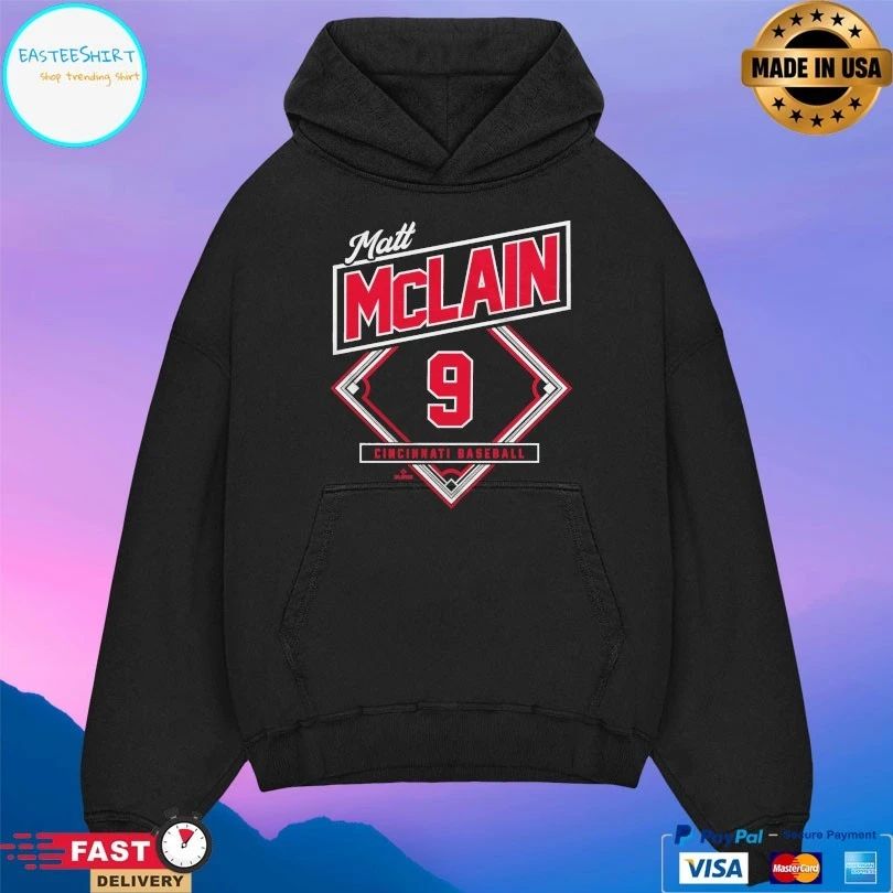 Matt Mclain 9 Cincinnati Baseball Classic Diamond T-shirts