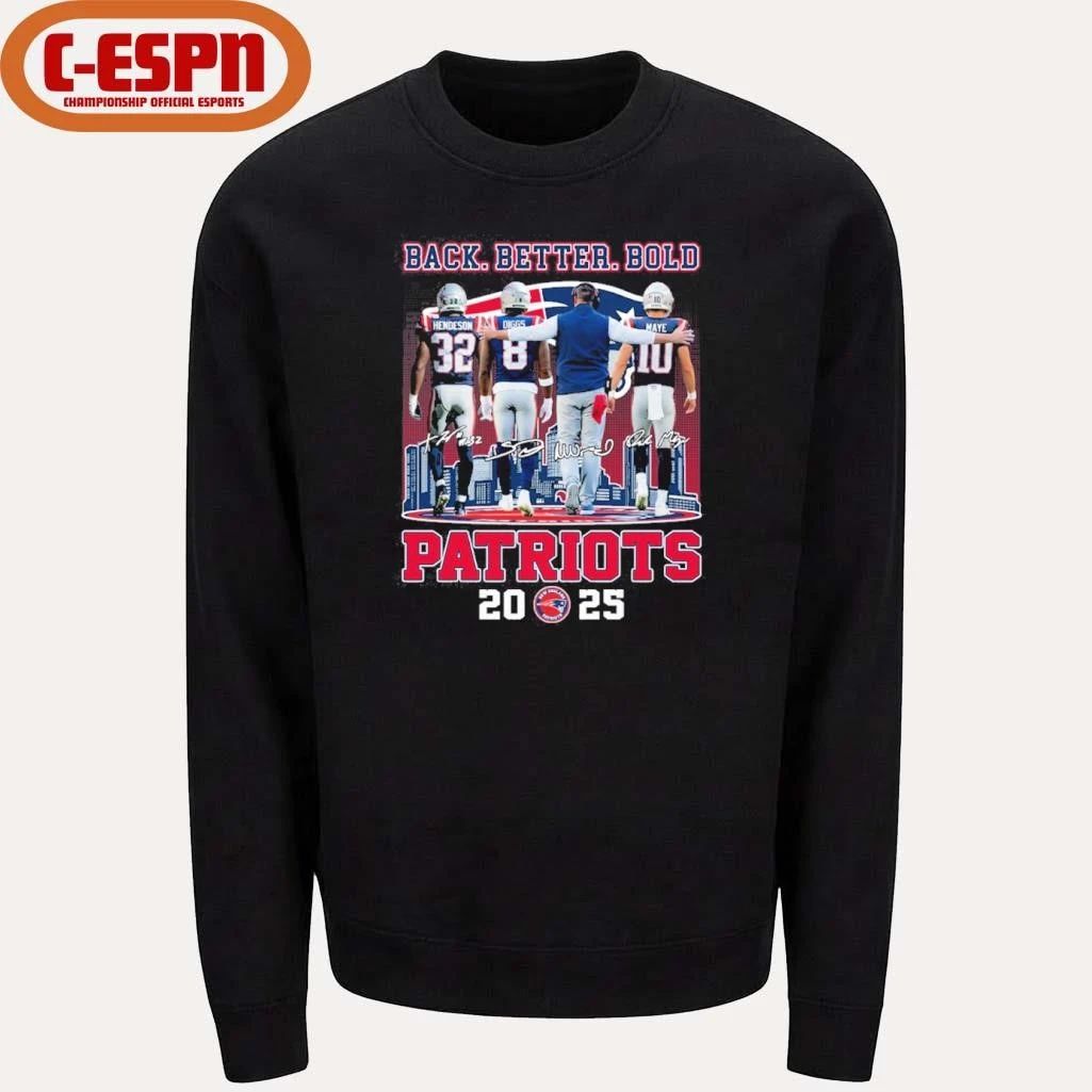 Back Better Bold NE Patriots 2025 2025 AFC East Champions Shirt