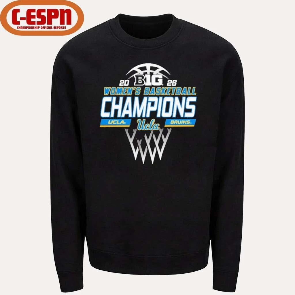 UCLA Bruins 2026 Big Ten Women’s Basketball Regular Season Champions Locker Room T-Shirt