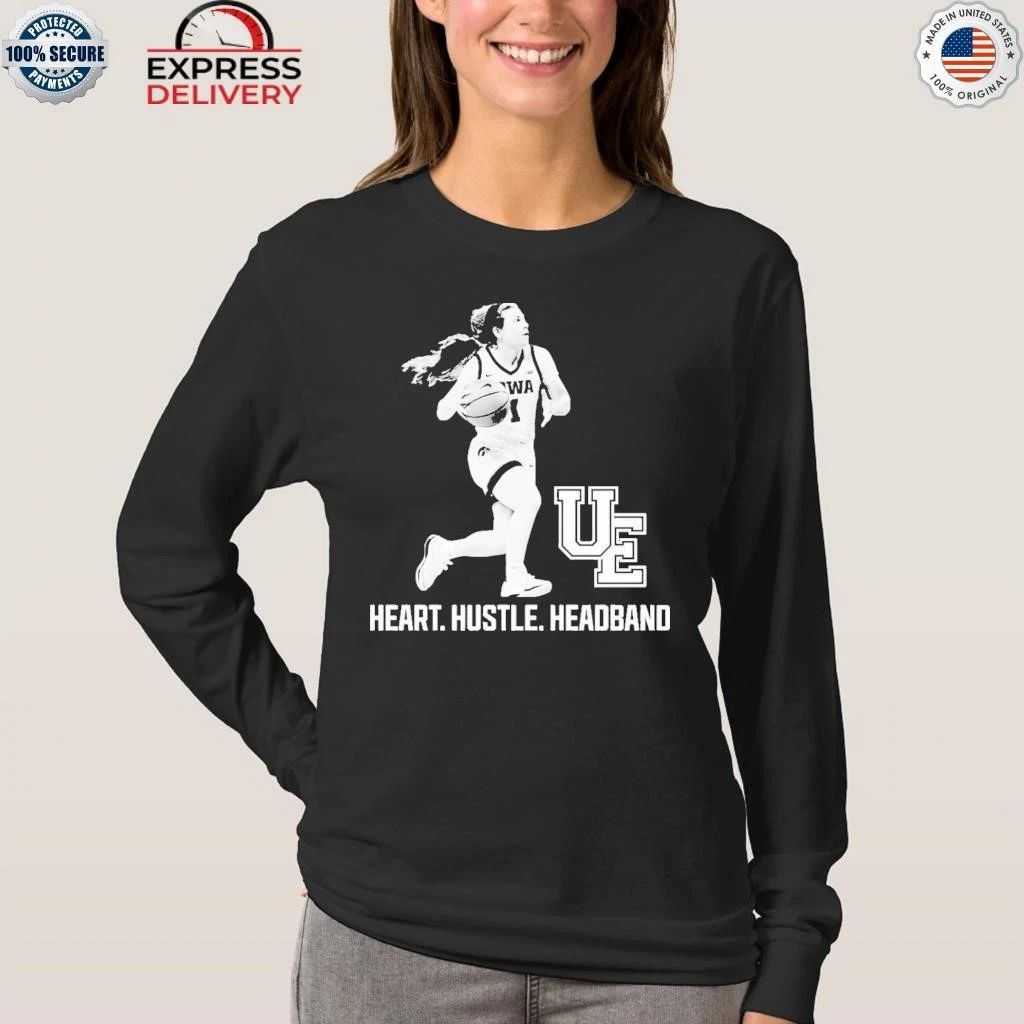 Iowa Wbb Heart Hustle Headband UE Shirt
