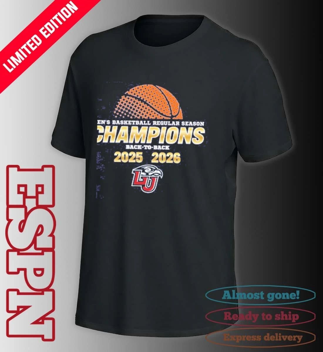 Liberty Men’s Basketball C-USA Back to Back Regular Season Champions T-Shirt