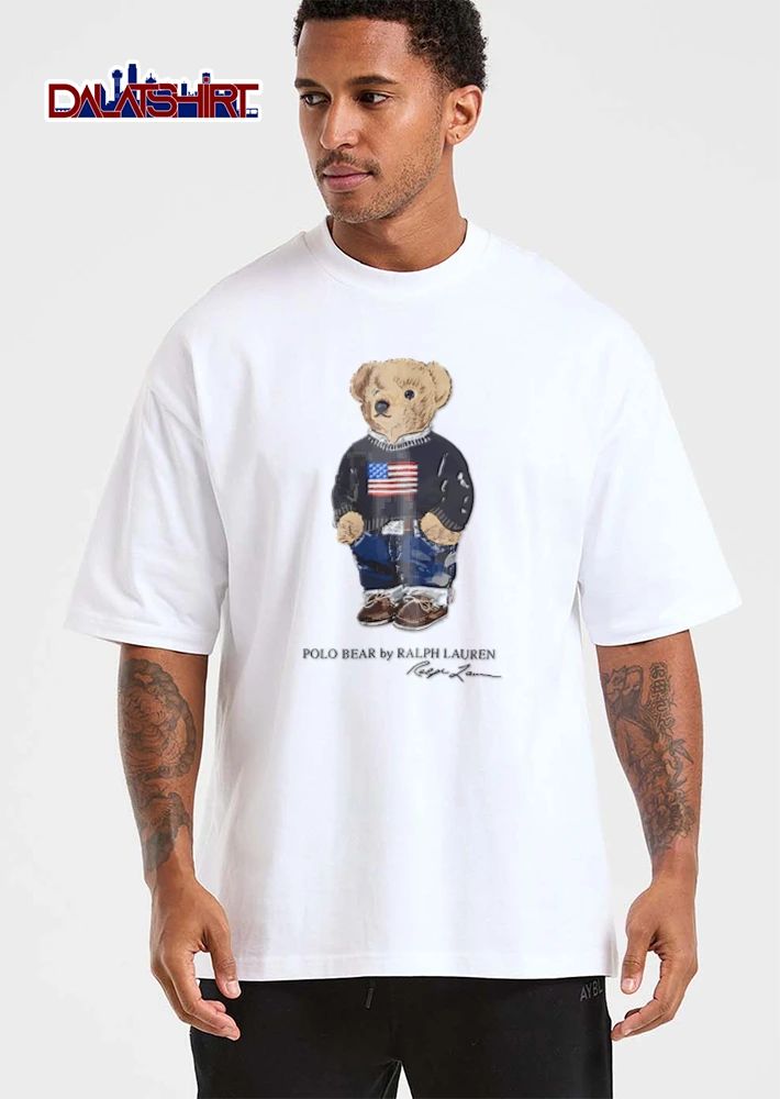 Polo Bear By Ralph Lauren Teddy American Flag Sweater Jeans shirt