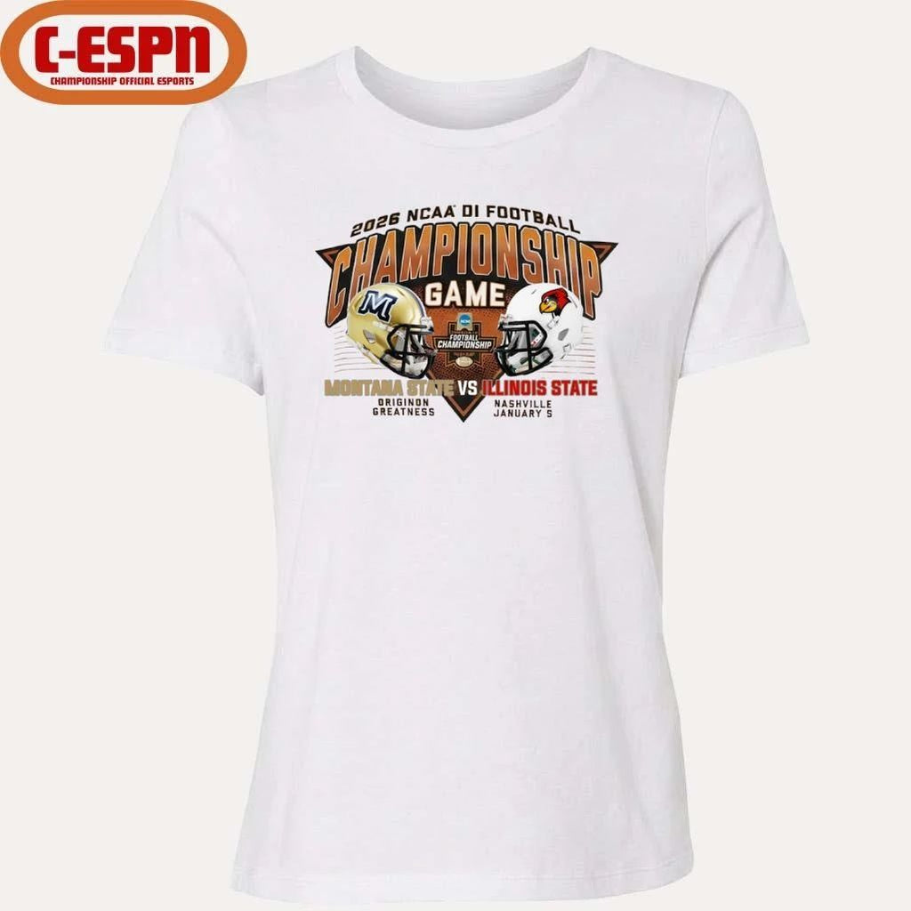 Montana State Vs Illinois State 2025-26 NCAA DI Football Championship Matchup T-Shirt