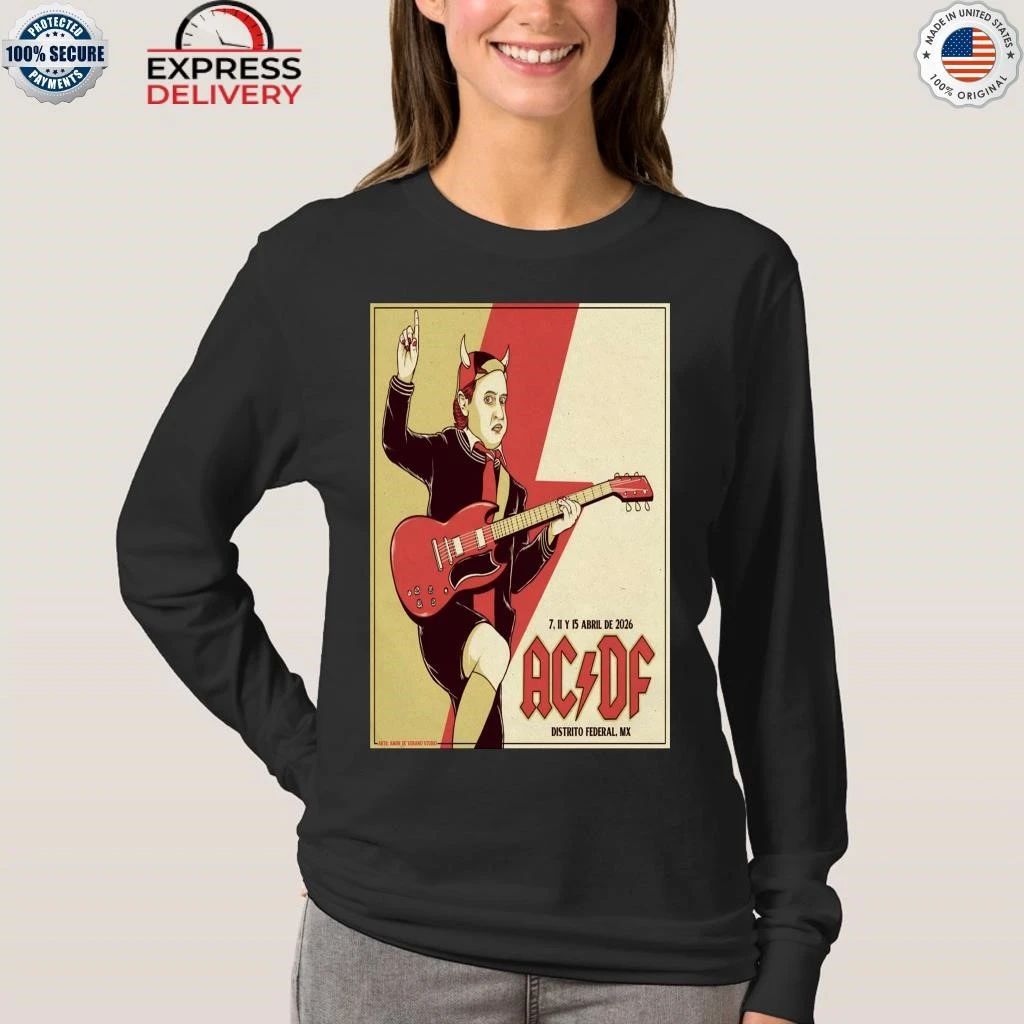 AC DC Apr 7 11 & 15 2026 CDMX Tour Shirt