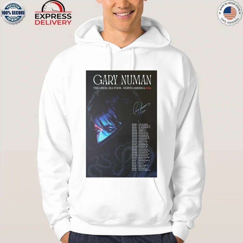 Gary Numan SIGNED 2026 Tour The Cruel Sea Shirt