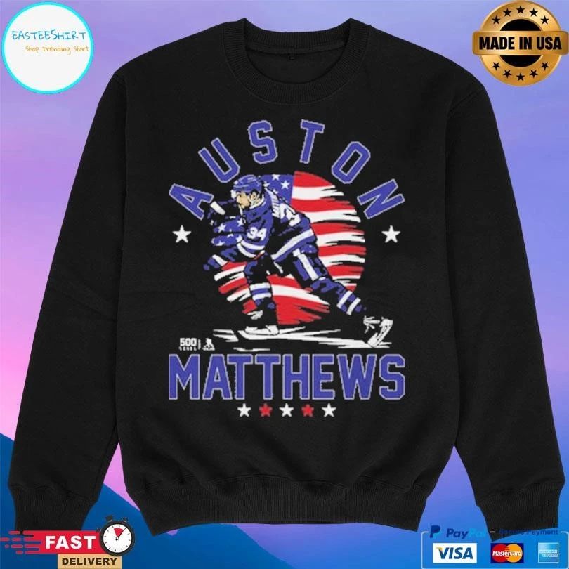 Toronto Maple Leafs Auston Matthews Toronto USA Flag Gold Medal 2026 T-shirts