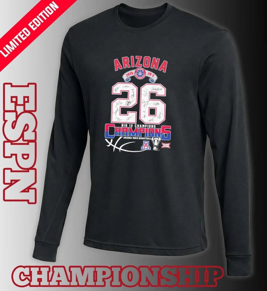 Arizona Wildcats Basketball 28-2 Big 12 Conference Champions Shirt