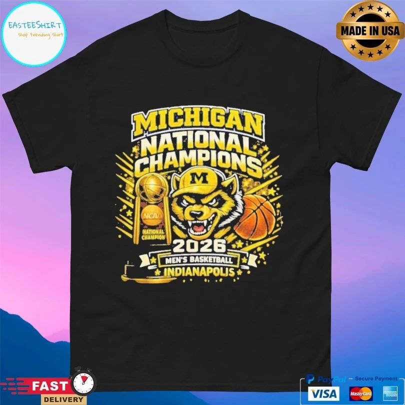 Michigan National Champions 2026 Men’s Basketball Indianapolis T-shirt