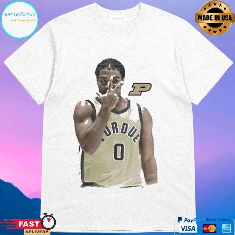 Purdue Boilermakers Men’s Basketball CJ Cox Portrait T-shirts