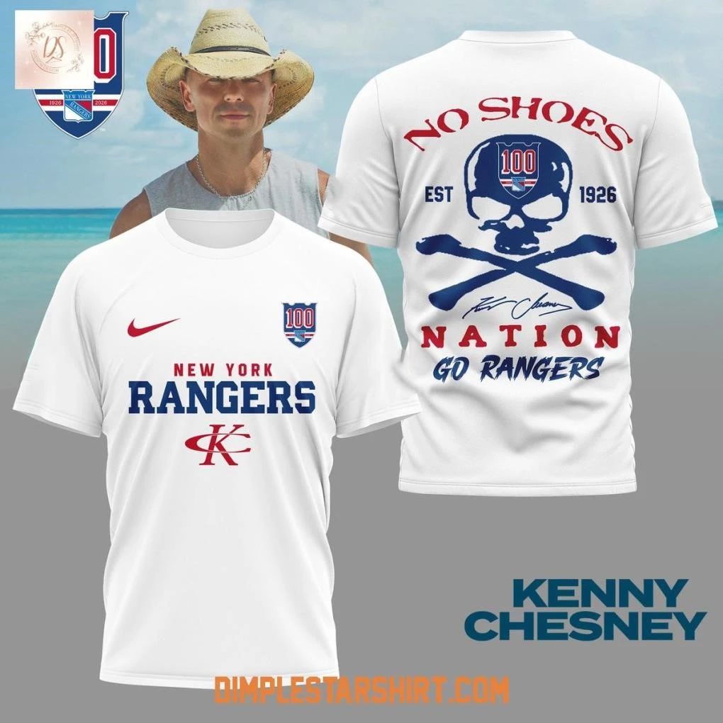 New York Rangers x Kenny Chesney No Shoes Nation Shirt