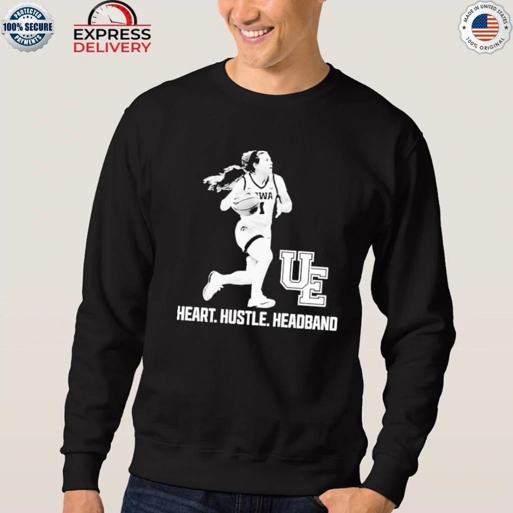Iowa Wbb Heart Hustle Headband UE Shirt