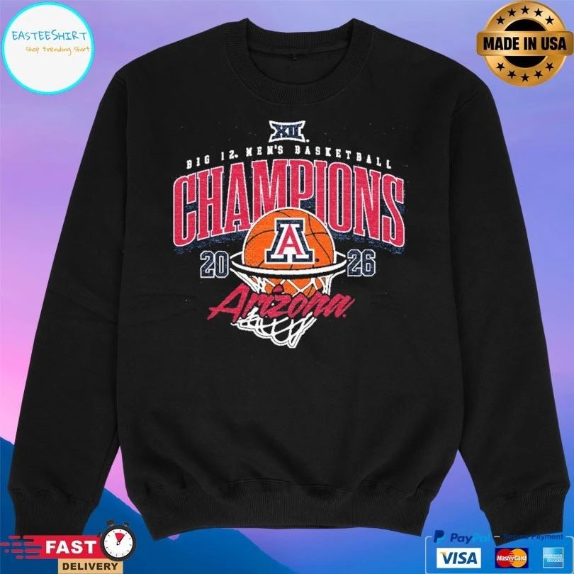 Arizona Big 12 Men’s Basketball Champions Tournament Champs 2026 T-shirts