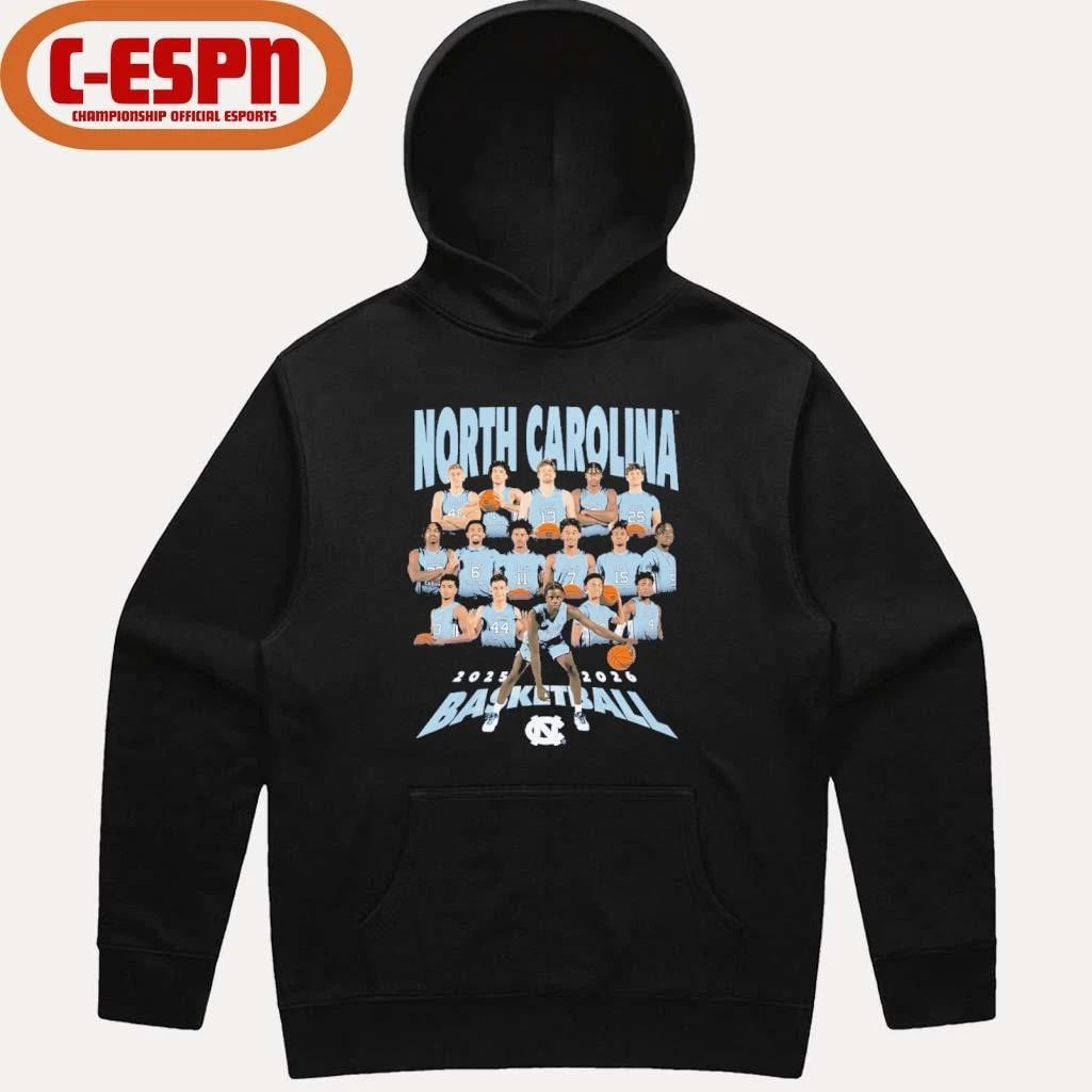 2025-2026 North Carolina Men’s Basketball Team Shirt