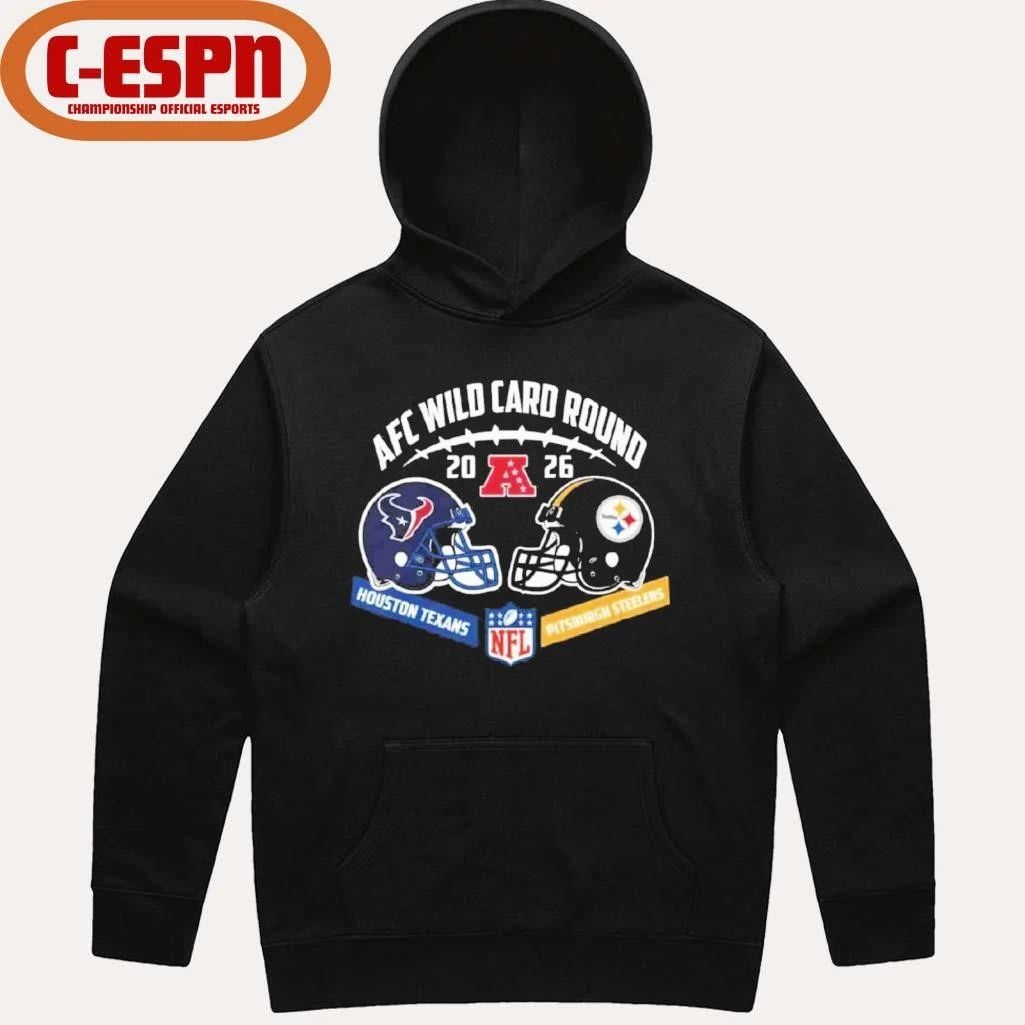 Texans Vs Steelers AFC Wild Card Round Helmet Matchup T-Shirt