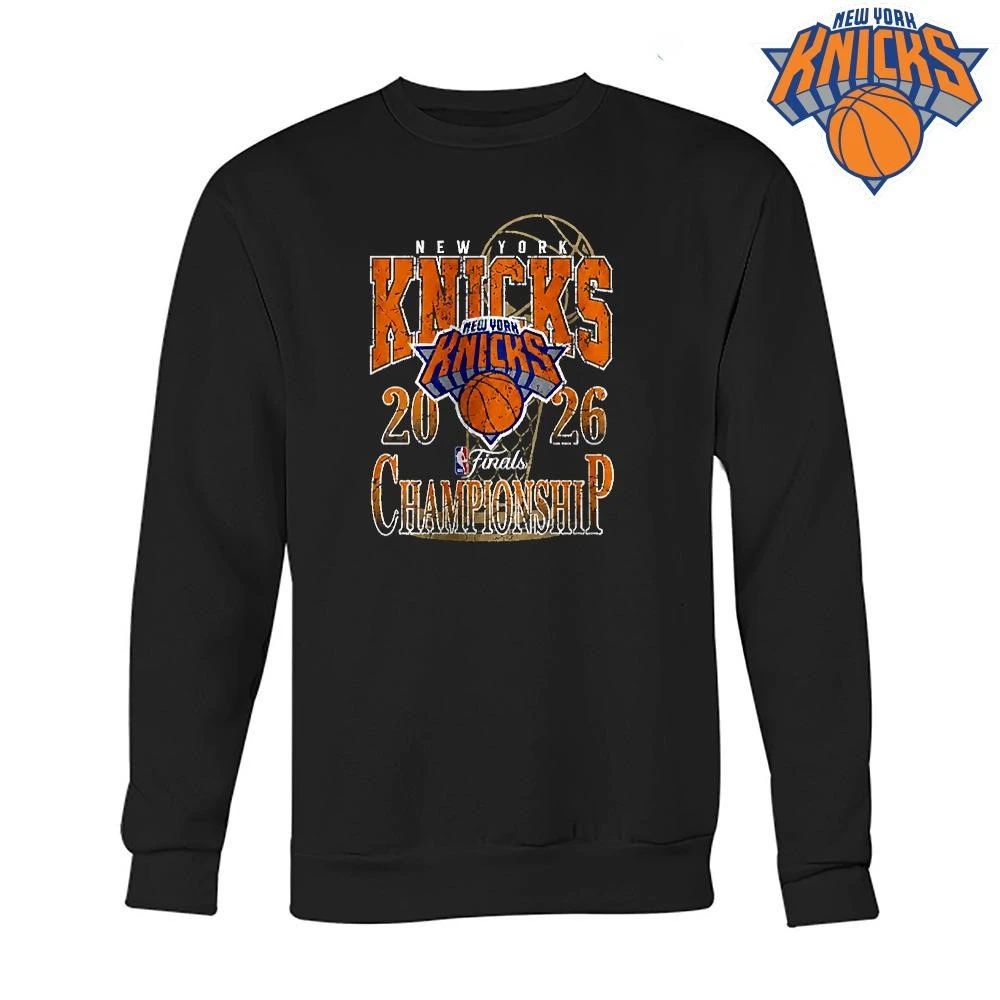 New York Knicks Champions NBA 2026 Finals Championship Vintage Distressed Logo Shirt