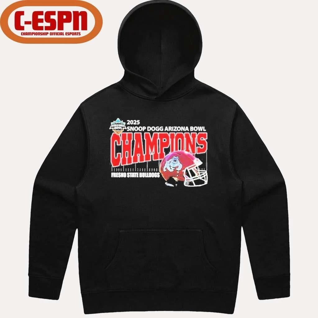 Fresno State Bulldogs 2025 Snoop Dogg Arizona Bowl Champions Helmet Shirt