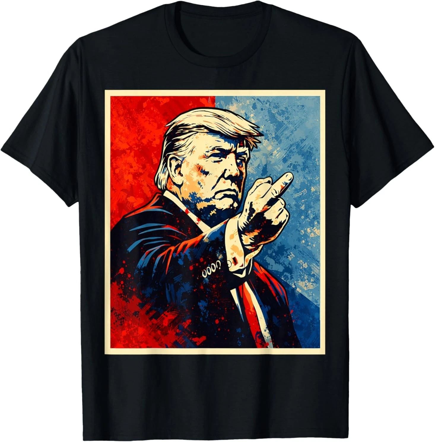 Trump Middle Finger 2026 Meme Vintage Funny T-Shirt