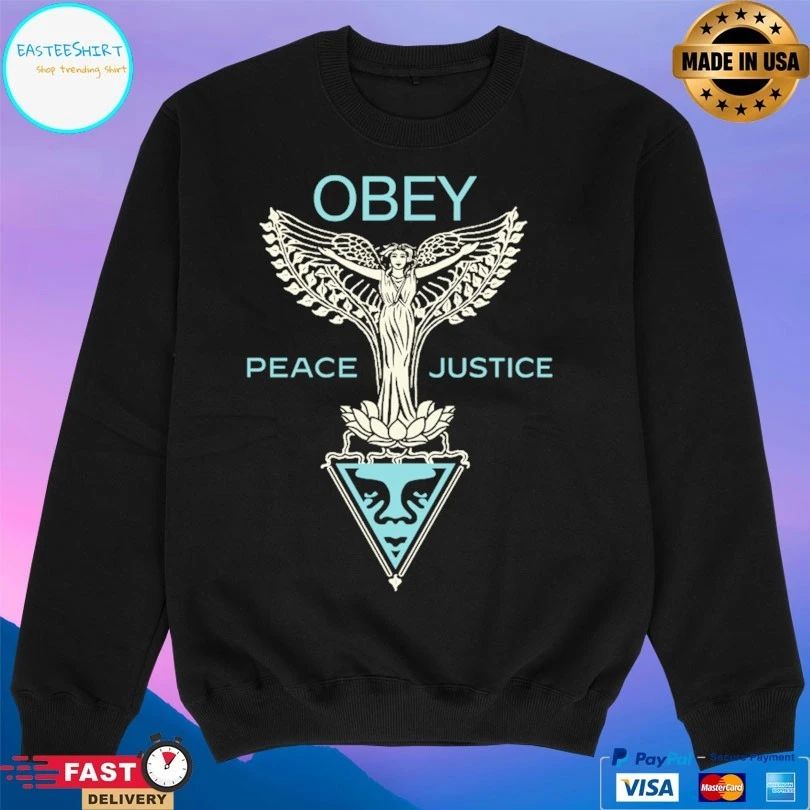 Nouveau Angel Obey Peace Justice T-shirt