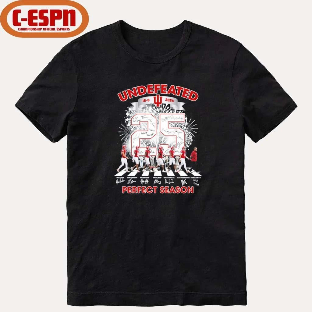 IU Football Abbey Road Undefeated 16-0 Perfect Season Shirt