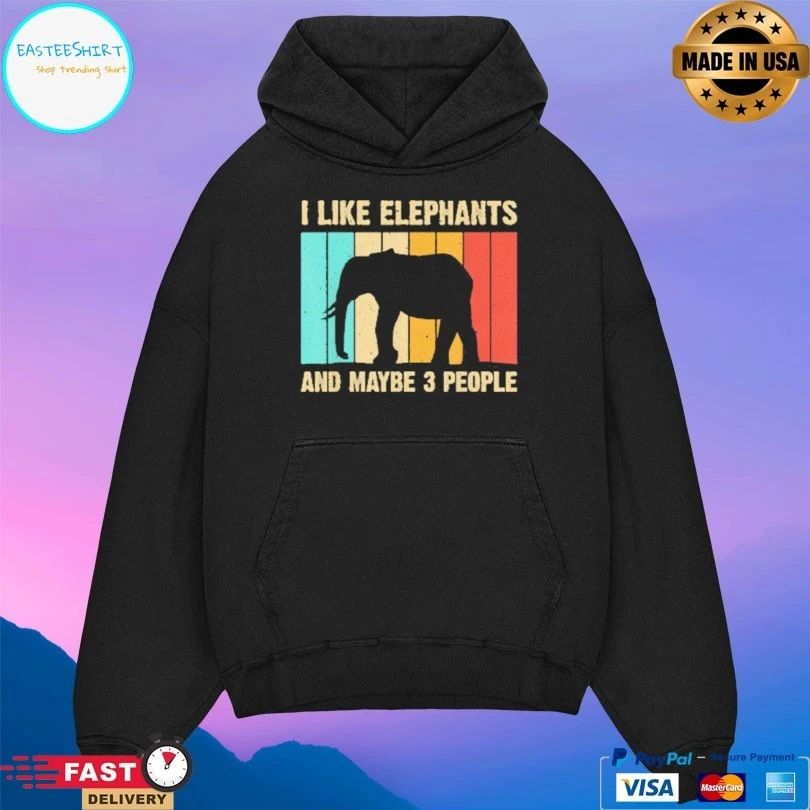 I Like Elephants And Maybe 3 People Vintage T-shirt