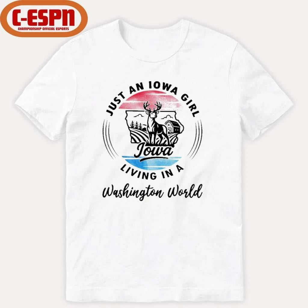Reindeer Just An Iowa Girl Living In A Washington World Shirt