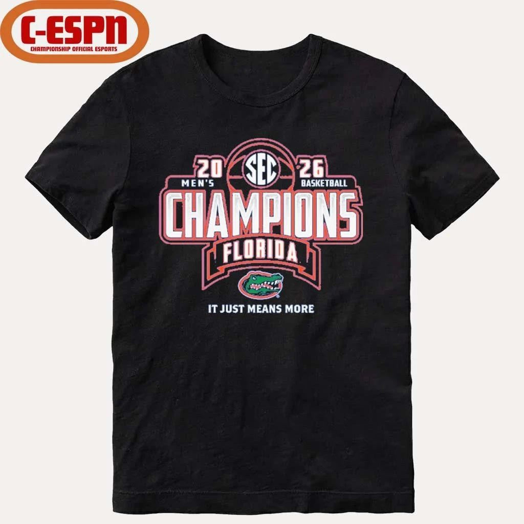 Florida Gators 2026 SEC Men’s Basketball Regular Season Champions Locker Room T-Shirt