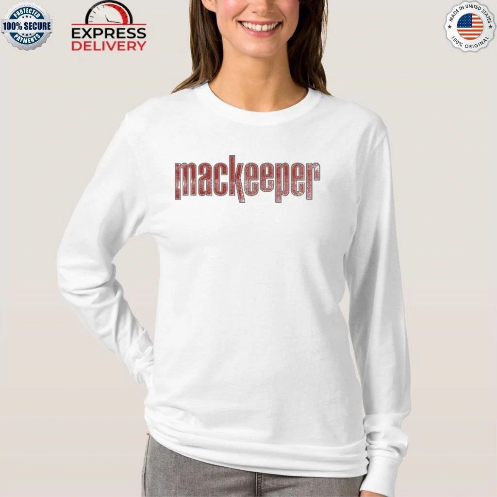 Ruby Cruz Wearing Mackeeper Logo Red Shirt