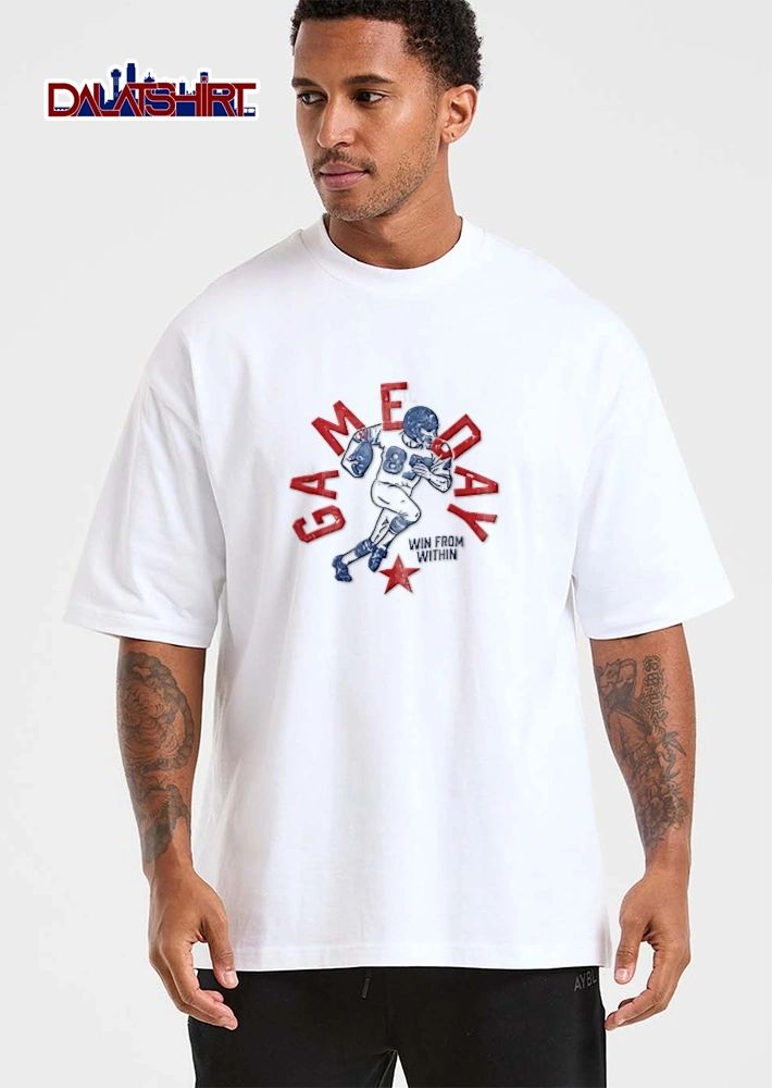 Win From Within Distressed Retro Football Player Red Star shirt