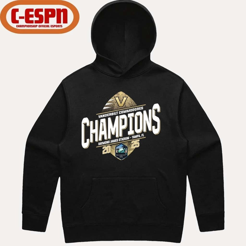 Vanderbilt Commodores Reliaquest Bowl Champions T-Shirt