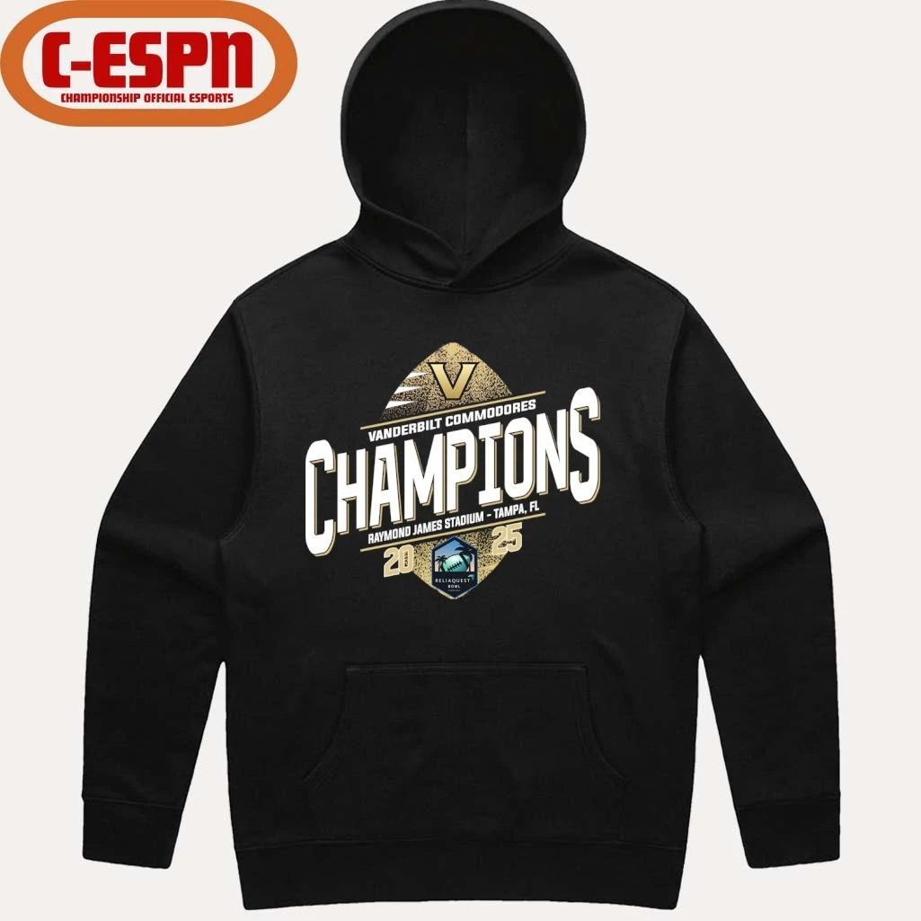 Vanderbilt Commodores Reliaquest Bowl Champions T-Shirt
