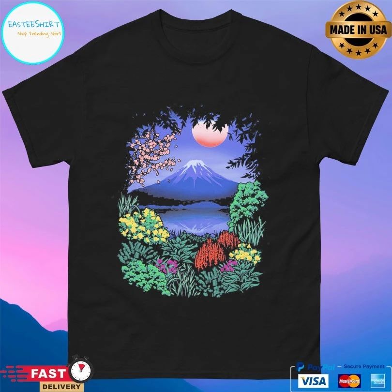 Fuji Bloom Mount Fuji Scenery T-shirts