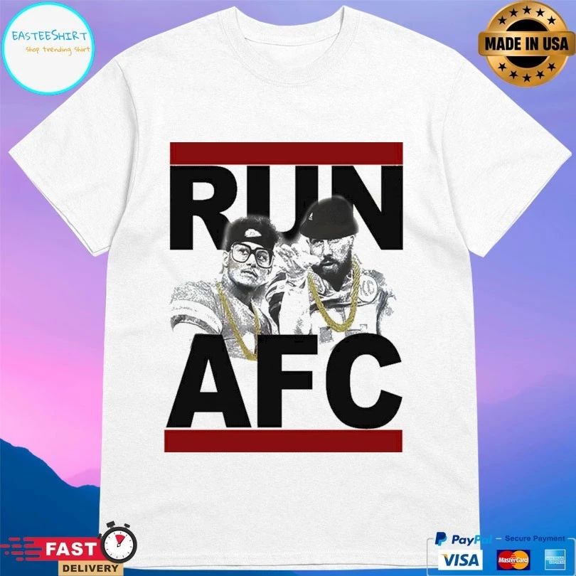 Patrick Mahomes And Travis Kelce Kansas City Chiefs Run Afc T-shirt