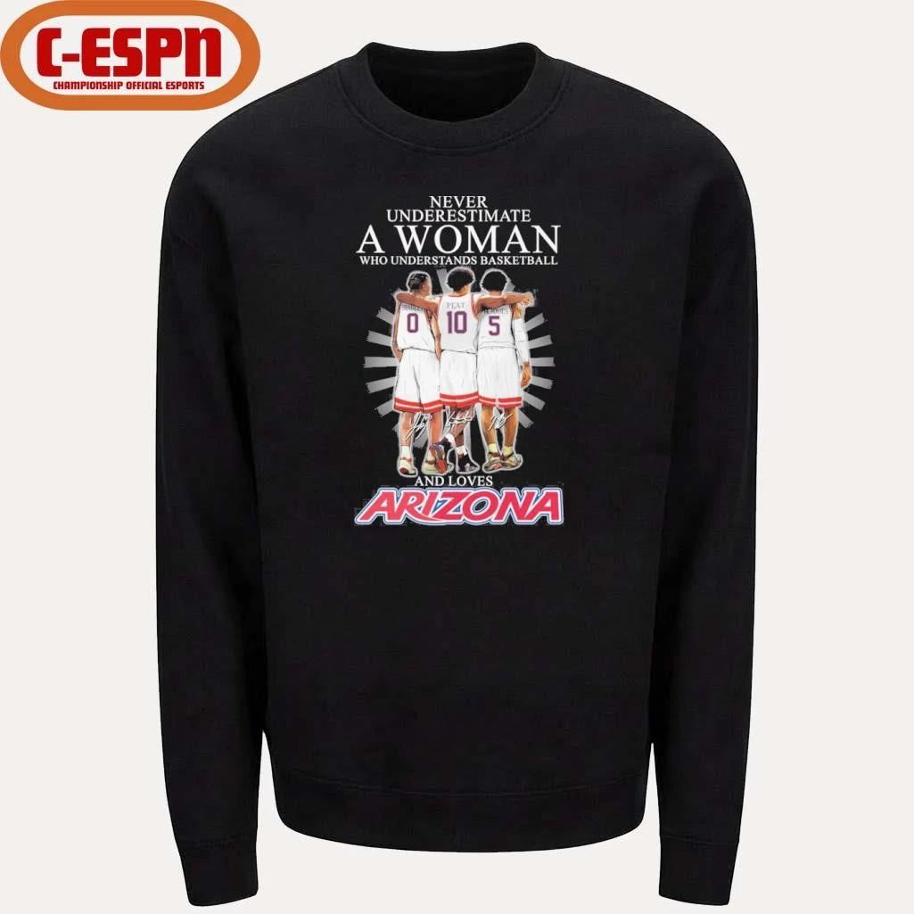Never Underestimate A Woman Who Understands Basketball And Loves Arizona Wildcats 2026 Shirt