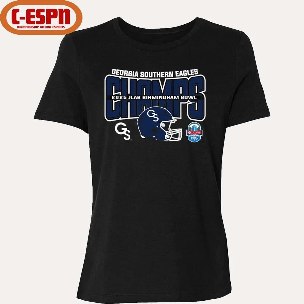Georgia Southern Football 2025 JLAB Birmingham Bowl Champions Helmet Shirt