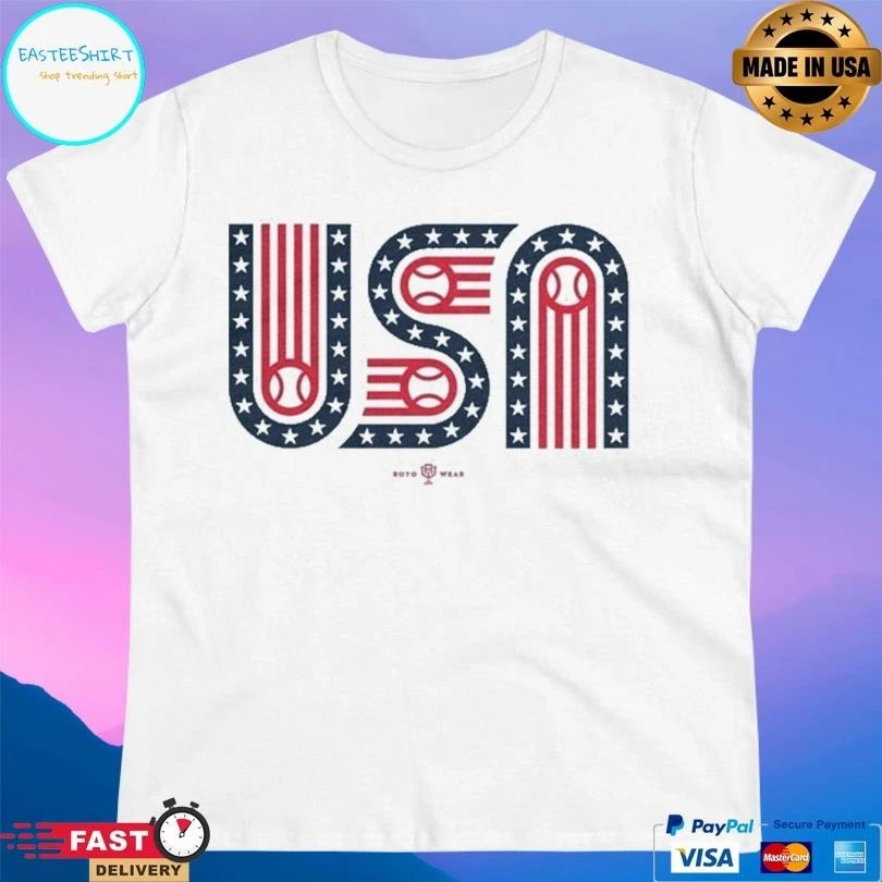 USA Stars Stripes And Baseball T-shirts