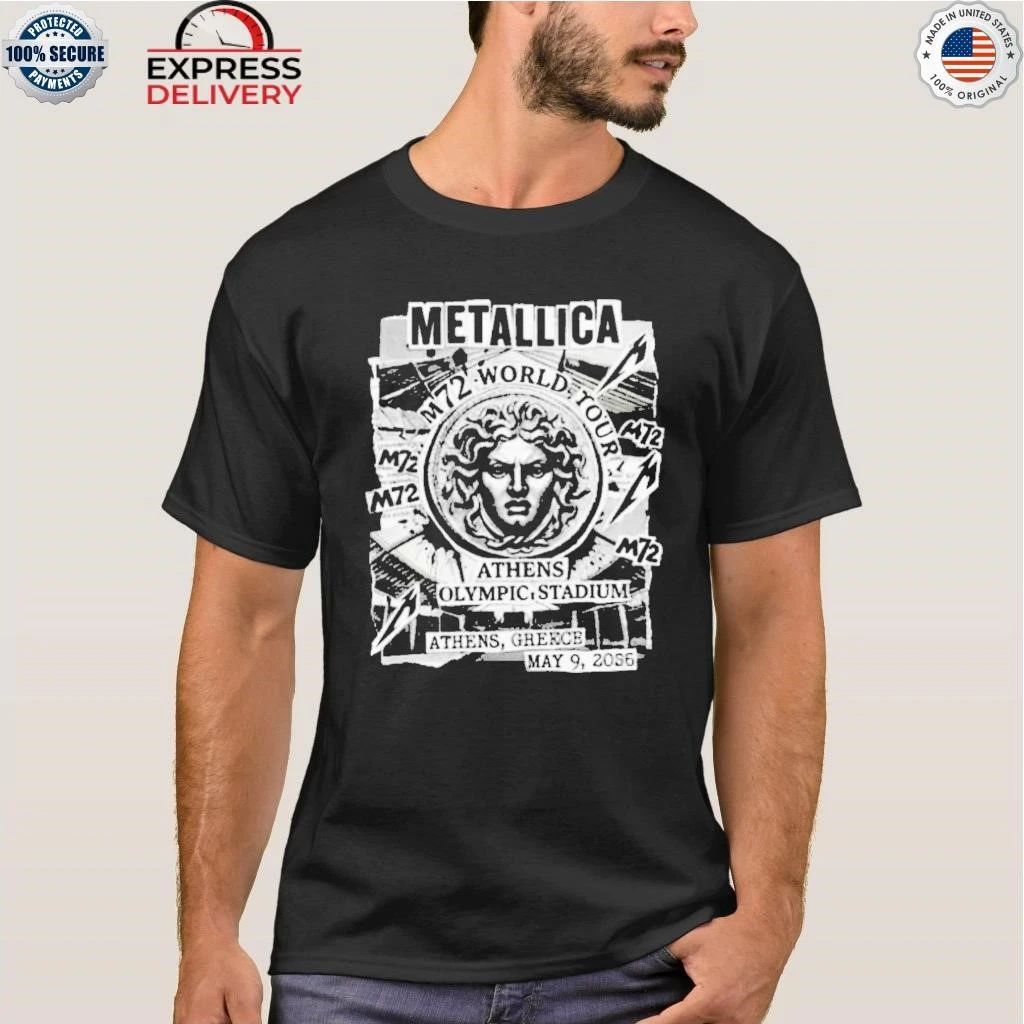 Metallica M72 Athens World Tour At Olympic Stadium Greece On May 9 2026 Shirt